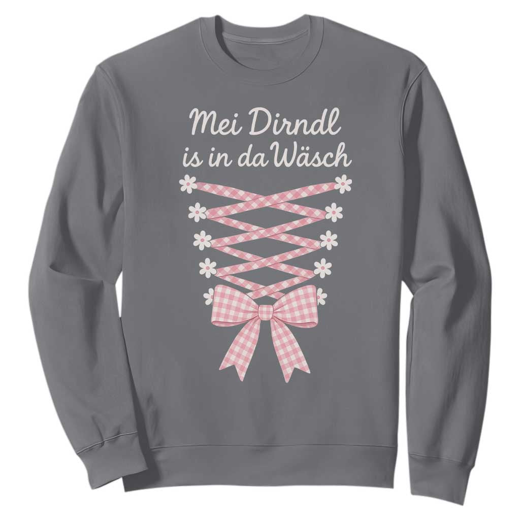 Oktoberfest Dirndl Costume Sweatshirt Funny German Bavarian Octoberfest Festival TS10 Charcoal Print Your Wear