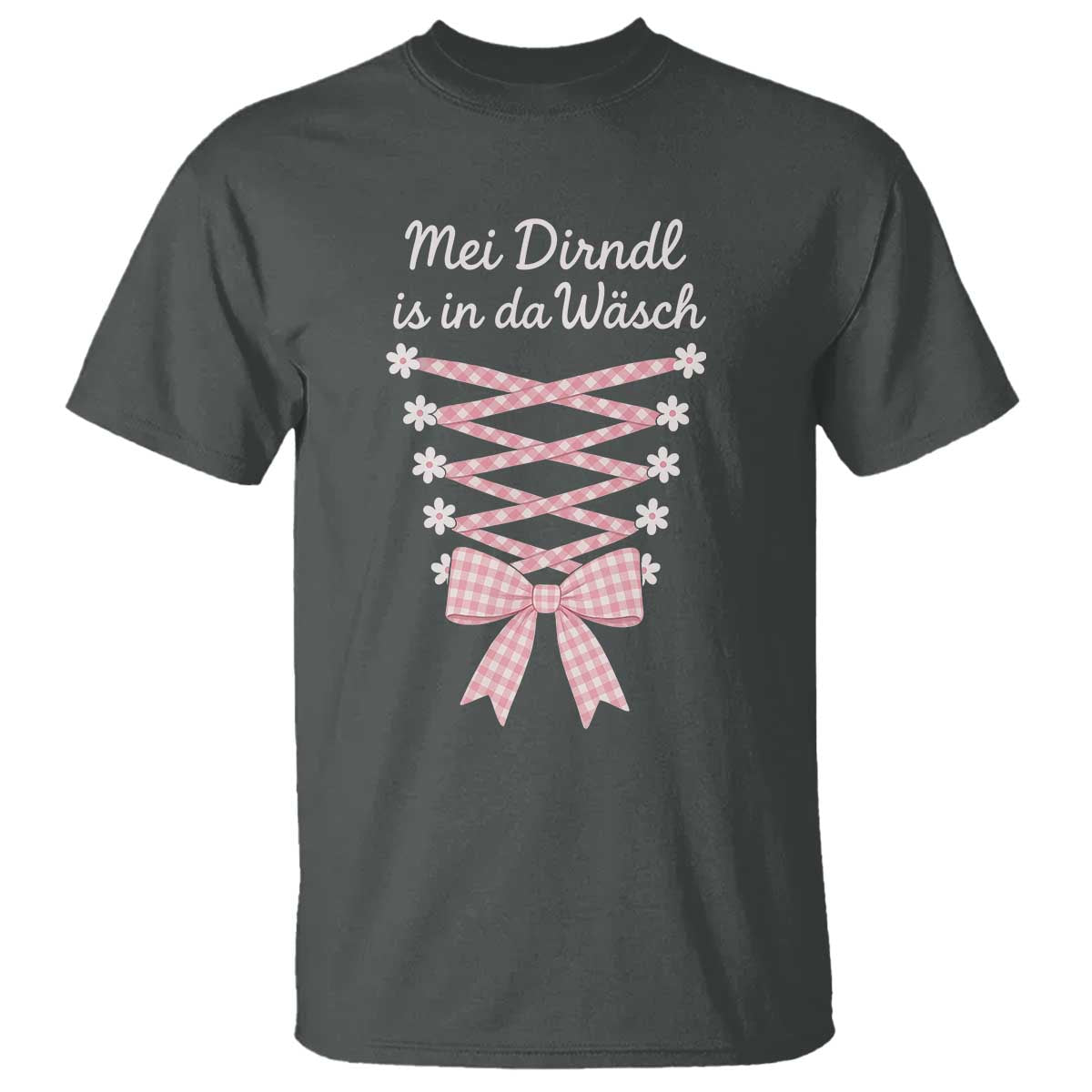 Oktoberfest Dirndl Costume T Shirt Funny German Bavarian Octoberfest Festival TS10 Dark Heather Print Your Wear