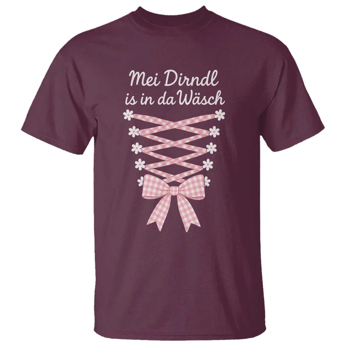 Oktoberfest Dirndl Costume T Shirt Funny German Bavarian Octoberfest Festival TS10 Maroon Print Your Wear
