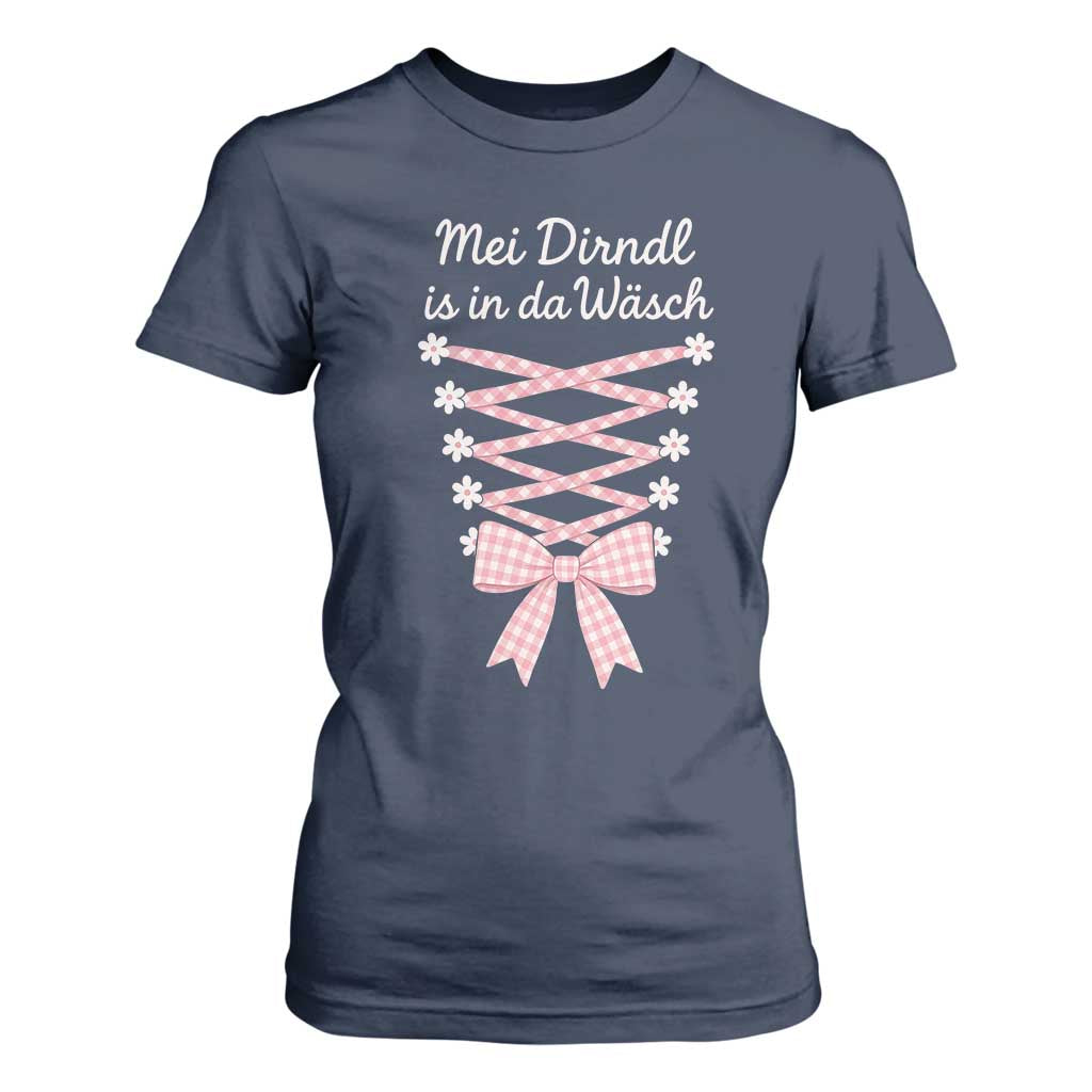 Oktoberfest Dirndl Costume T Shirt For Women Funny German Bavarian Octoberfest Festival TS10 Navy Print Your Wear