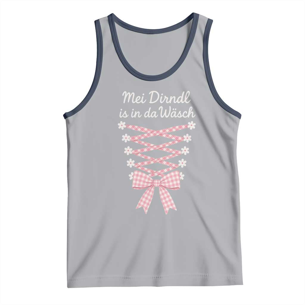 Oktoberfest Dirndl Costume Tank Top Funny German Bavarian Octoberfest Festival TS10 Athletic Heather Navy Print Your Wear