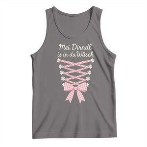Oktoberfest Dirndl Costume Tank Top Funny German Bavarian Octoberfest Festival TS10 Deep Heather Print Your Wear