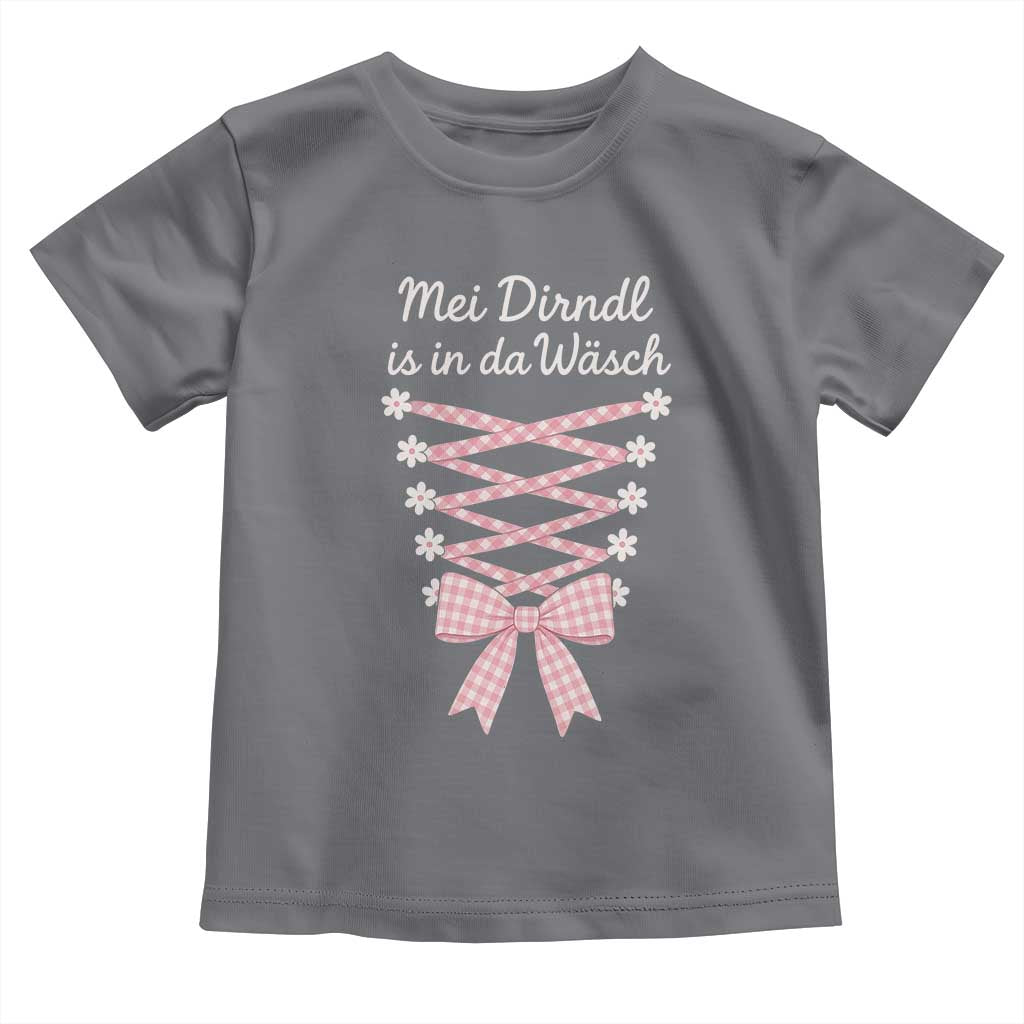 Oktoberfest Dirndl Costume Toddler T Shirt Funny German Bavarian Octoberfest Festival TS10 Charcoal Print Your Wear