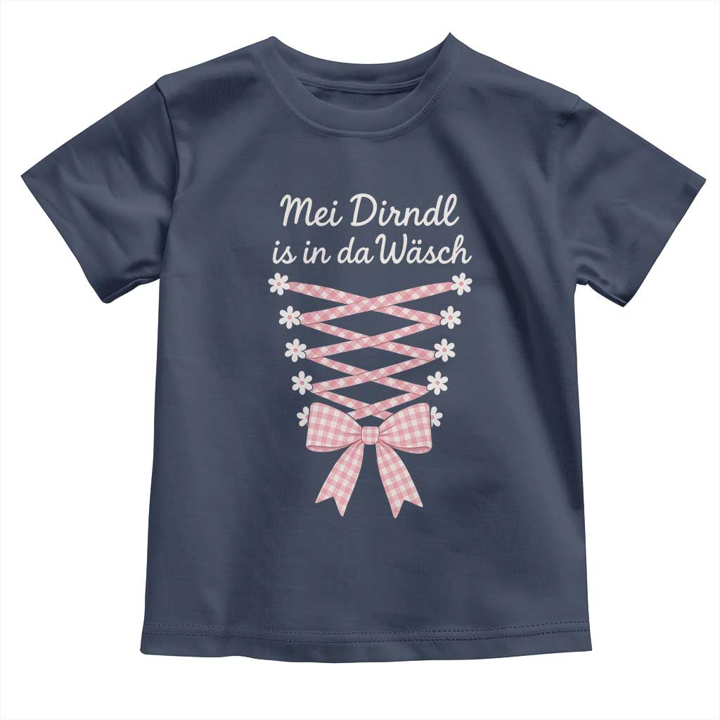 Oktoberfest Dirndl Costume Toddler T Shirt Funny German Bavarian Octoberfest Festival TS10 Navy Print Your Wear