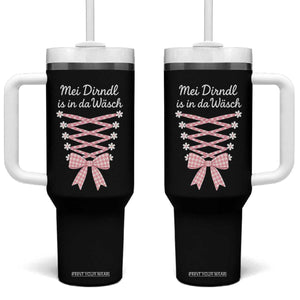 Oktoberfest Dirndl Costume Tumbler With Handle Funny German Bavarian Octoberfest Festival TS10 One Size: 40 oz Black Print Your Wear