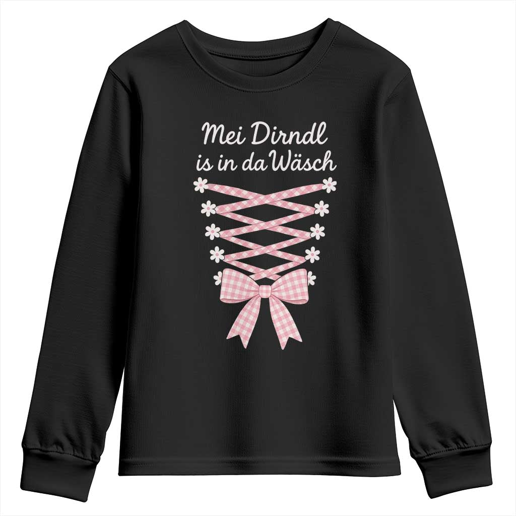 Oktoberfest Dirndl Costume Youth Sweatshirt Funny German Bavarian Octoberfest Festival TS10 Black Print Your Wear