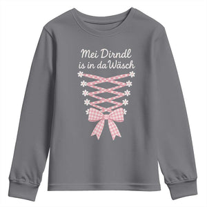 Oktoberfest Dirndl Costume Youth Sweatshirt Funny German Bavarian Octoberfest Festival TS10 Charcoal Print Your Wear