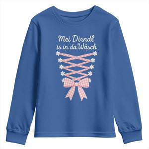 Oktoberfest Dirndl Costume Youth Sweatshirt Funny German Bavarian Octoberfest Festival TS10 Royal Blue Print Your Wear