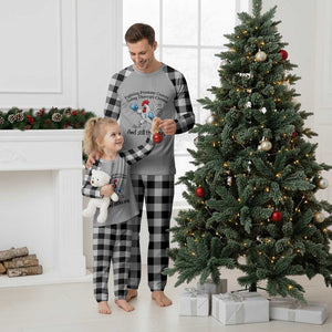 Funny Prostate Cancer Awareness Rooster Graphic Plaid Pajama Set Going Through Chemo Still This Sexy
