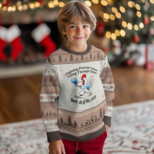 Funny Prostate Cancer Awareness Rooster Graphic Ugly Christmas Sweater Going Through Chemo Still This Sexy