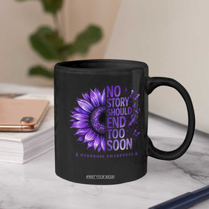 No Story Should End Too Soon Purple Sunflower Overdose Awareness Coffee Mug
