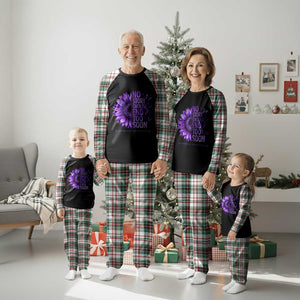 No Story Should End Too Soon Purple Sunflower Overdose Awareness Plaid Pajama Set