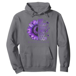 No Story Should End Too Soon Purple Sunflower Overdose Awareness Hoodie