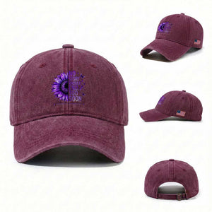 No Story Should End Too Soon Purple Sunflower Overdose Awareness Washed Cotton Baseball Cap