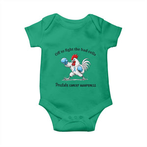 Prostate Cancer Awareness Baby Onesie Rooster Light Blue Ribbon Survivor Chemotherapy Gift