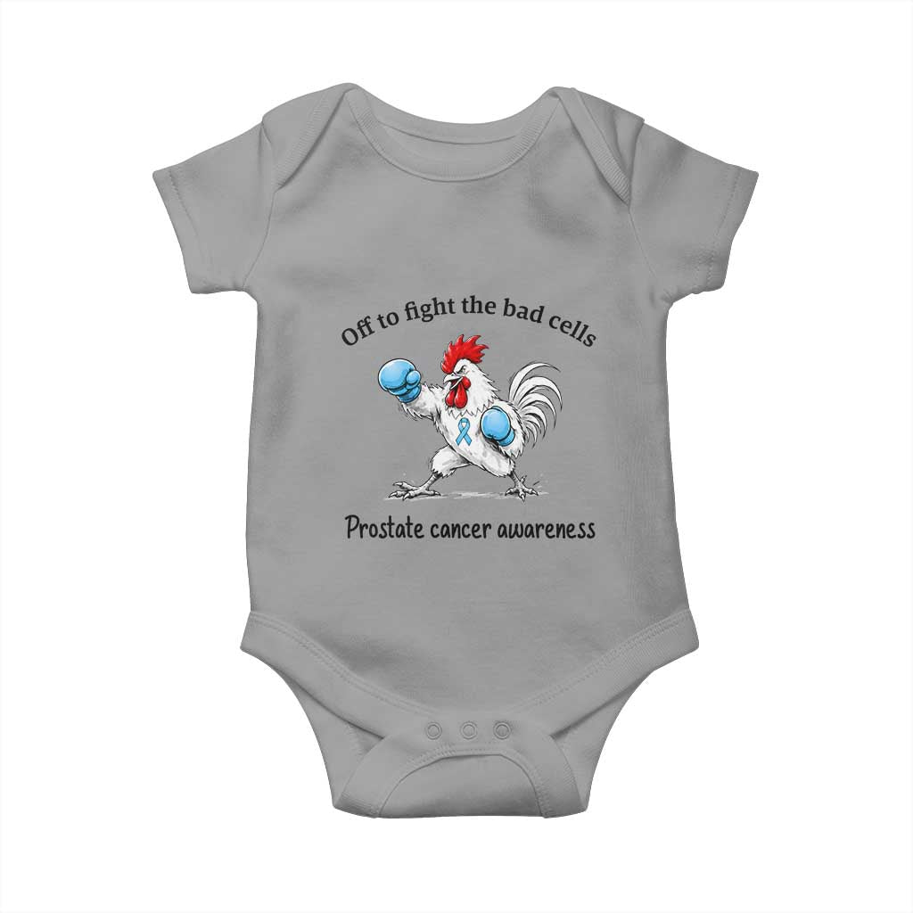 Prostate Cancer Awareness Baby Onesie Rooster Light Blue Ribbon Survivor Chemotherapy Gift