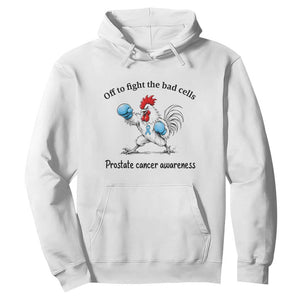 Prostate Cancer Awareness Hoodie Rooster Light Blue Ribbon Survivor Chemotherapy Gift