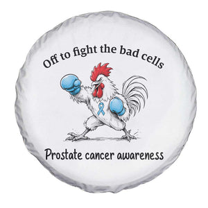 Prostate Cancer Awareness Spare Tire Cover Rooster Light Blue Ribbon Survivor Chemotherapy Gift
