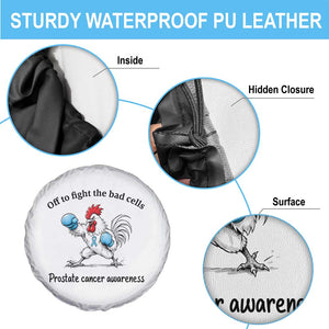Prostate Cancer Awareness Spare Tire Cover Rooster Light Blue Ribbon Survivor Chemotherapy Gift
