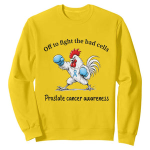 Prostate Cancer Awareness Sweatshirt Rooster Light Blue Ribbon Survivor Chemotherapy Gift