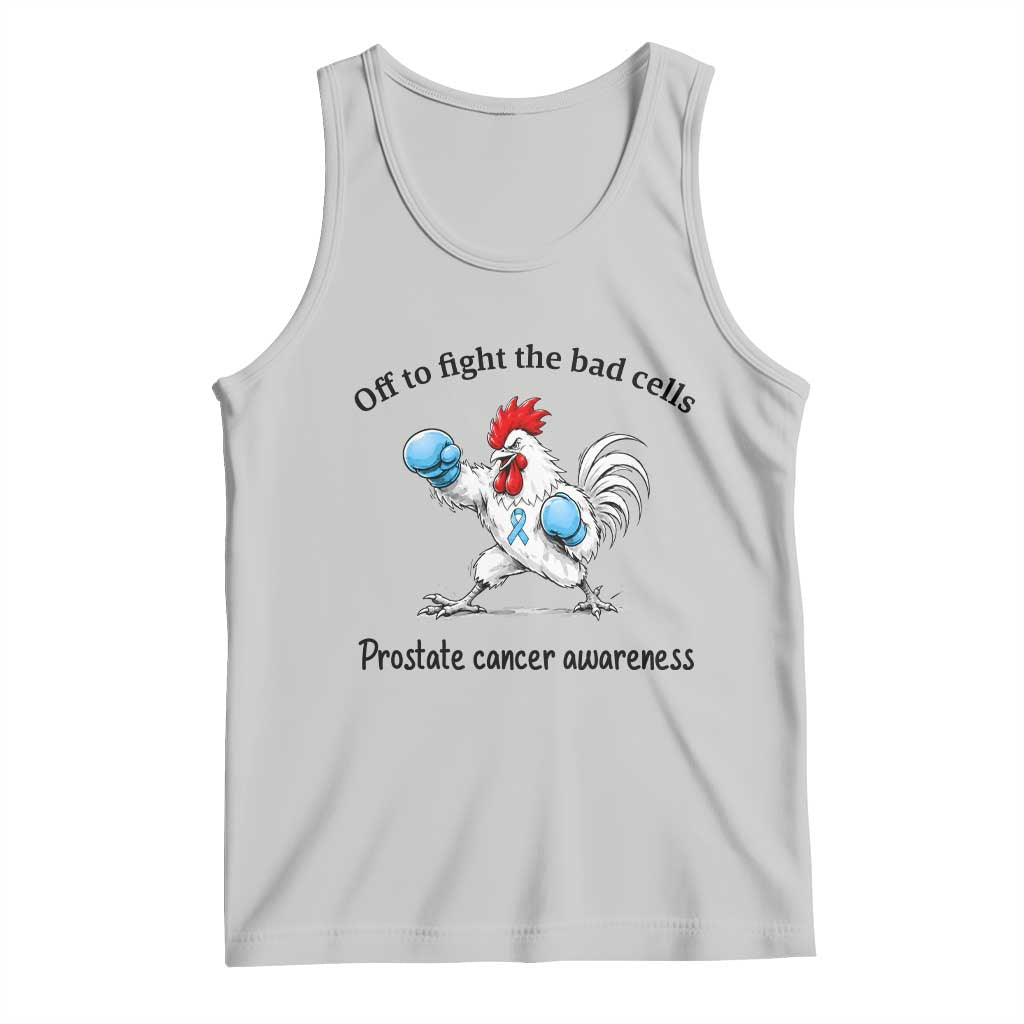Prostate Cancer Awareness Tank Top Rooster Light Blue Ribbon Survivor Chemotherapy Gift