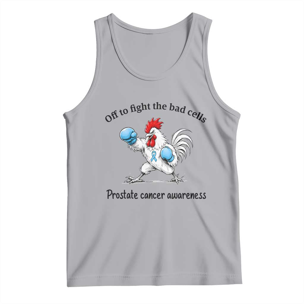 Prostate Cancer Awareness Tank Top Rooster Light Blue Ribbon Survivor Chemotherapy Gift