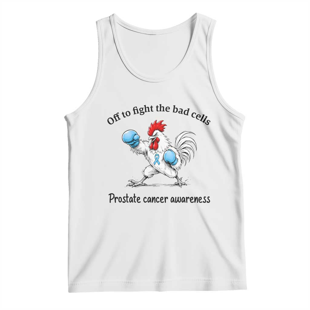 Prostate Cancer Awareness Tank Top Rooster Light Blue Ribbon Survivor Chemotherapy Gift
