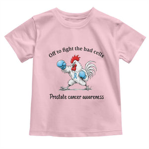 Prostate Cancer Awareness Toddler T Shirt Rooster Light Blue Ribbon Survivor Chemotherapy Gift