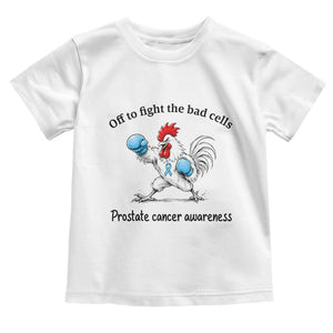 Prostate Cancer Awareness Toddler T Shirt Rooster Light Blue Ribbon Survivor Chemotherapy Gift