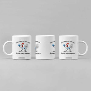 Prostate Cancer Awareness Coffee Mug Rooster Light Blue Ribbon Survivor Chemotherapy Gift