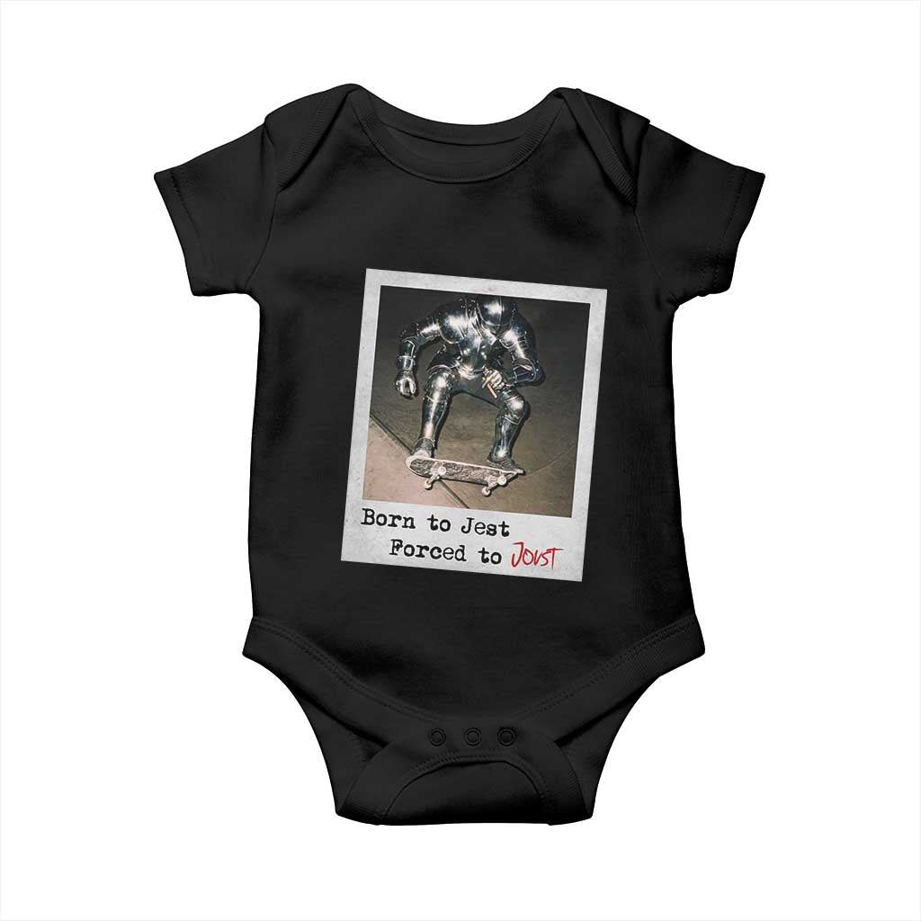 Knights Meme Baby Onesie Born to Jest Forced to Joust TS10 Black Print Your Wear