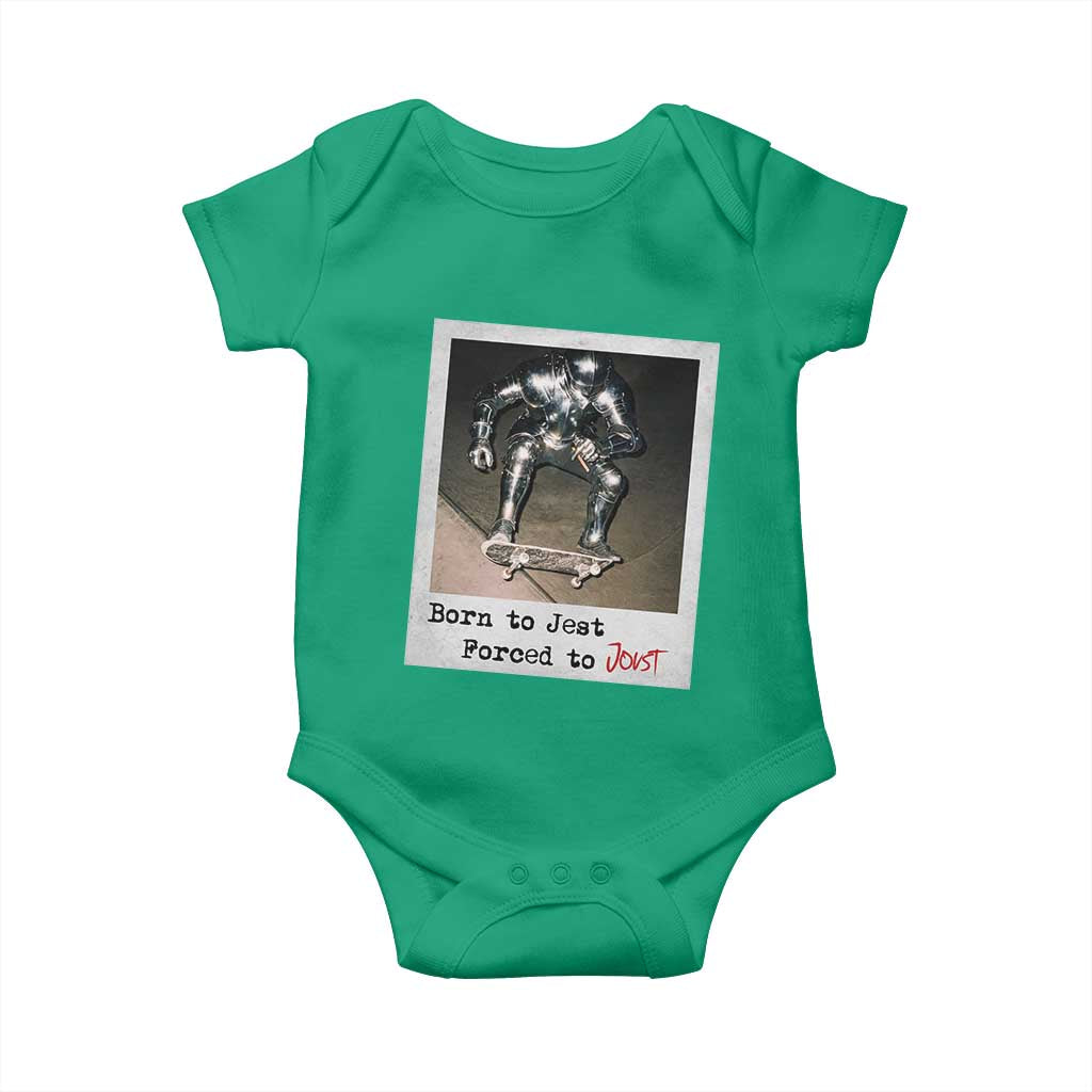 Knights Meme Baby Onesie Born to Jest Forced to Joust TS10 Irish Green Print Your Wear