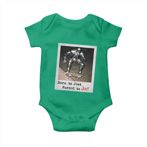 Knights Meme Baby Onesie Born to Jest Forced to Joust TS10 Irish Green Print Your Wear