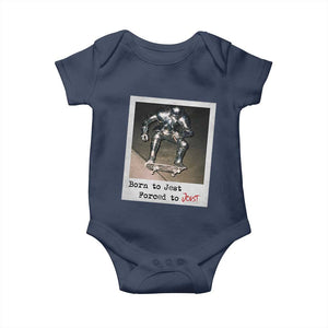 Knights Meme Baby Onesie Born to Jest Forced to Joust TS10 Navy Print Your Wear