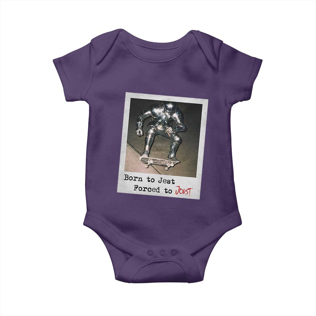 Knights Meme Baby Onesie Born to Jest Forced to Joust TS10 Purple Print Your Wear