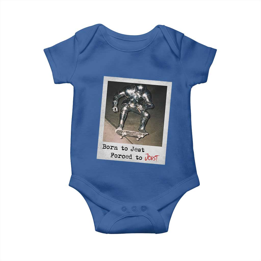 Knights Meme Baby Onesie Born to Jest Forced to Joust TS10 Royal Blue Print Your Wear
