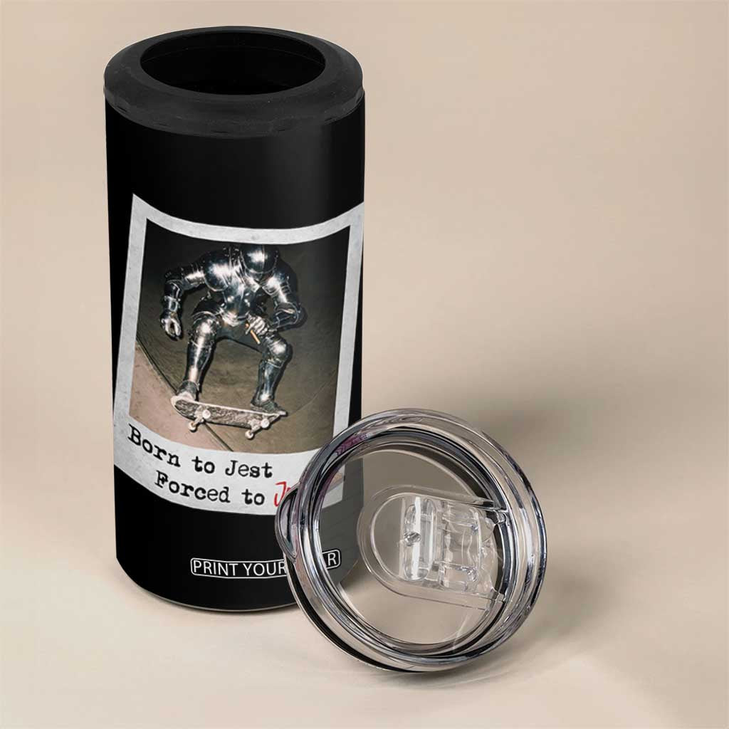 Knights Meme 4 in 1 Can Cooler Tumbler Born to Jest Forced to Joust TS10 Print Your Wear
