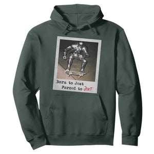 Knights Meme Hoodie Born to Jest Forced to Joust TS10 Dark Forest Green Print Your Wear