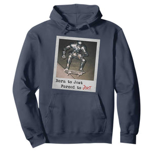 Knights Meme Hoodie Born to Jest Forced to Joust TS10 Navy Print Your Wear