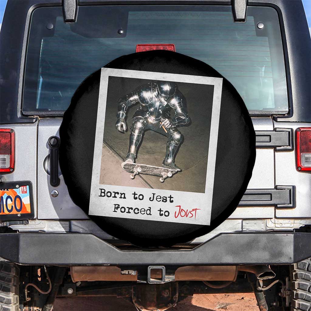 Knights Meme Spare Tire Cover Born to Jest Forced to Joust TS10 No hole Black Print Your Wear
