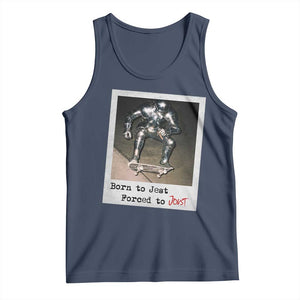 Knights Meme Tank Top Born to Jest Forced to Joust TS10 Navy Print Your Wear