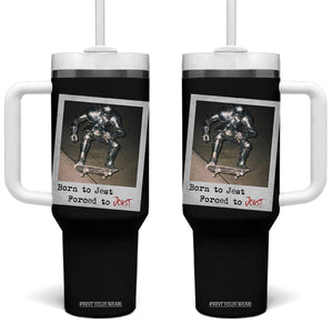 Knights Meme Tumbler With Handle Born to Jest Forced to Joust TS10 One Size: 40 oz Black Print Your Wear