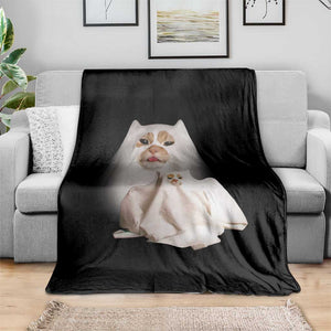 Funny Halloween Ghost Cat Meme Throw Blanket TS10 Print Your Wear