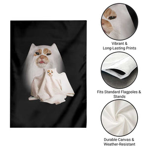 Funny Halloween Ghost Cat Meme Garden Flag TS10 Print Your Wear
