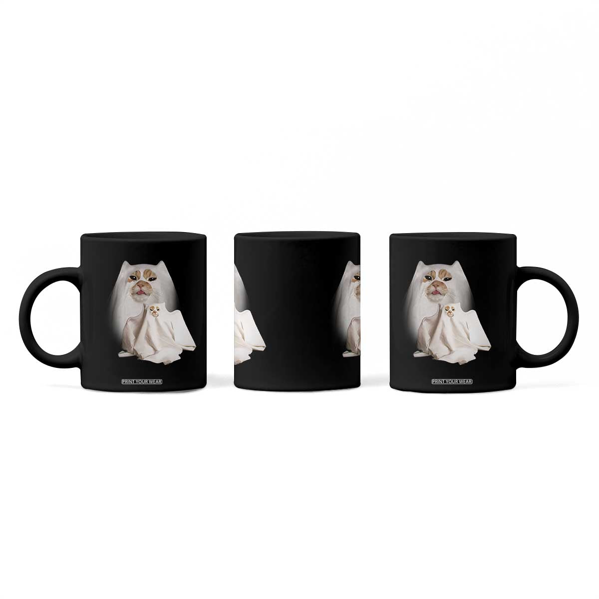 Funny Halloween Ghost Cat Meme Coffee Mug TS10 Print Your Wear