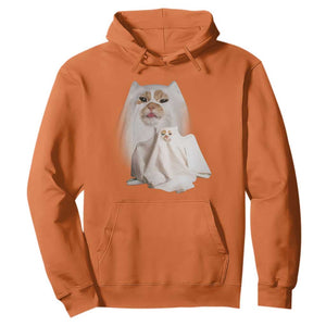 Funny Halloween Ghost Cat Meme Hoodie TS10 Orange Print Your Wear