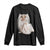 Funny Halloween Ghost Cat Meme Long Sleeve Shirt TS10 Black Print Your Wear