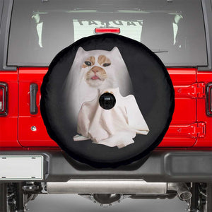 Funny Halloween Ghost Cat Meme Spare Tire Cover TS10 Black Print Your Wear