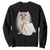 Funny Halloween Ghost Cat Meme Sweatshirt TS10 Black Print Your Wear