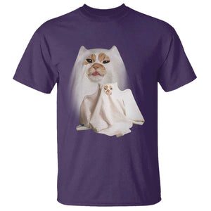 Funny Halloween Ghost Cat Meme T Shirt TS10 Purple Print Your Wear